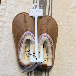 Girls Jessica Simpson Tan Slippers with Soft Lining